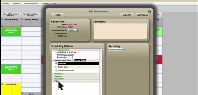 screenshot of WellSky Scheduling